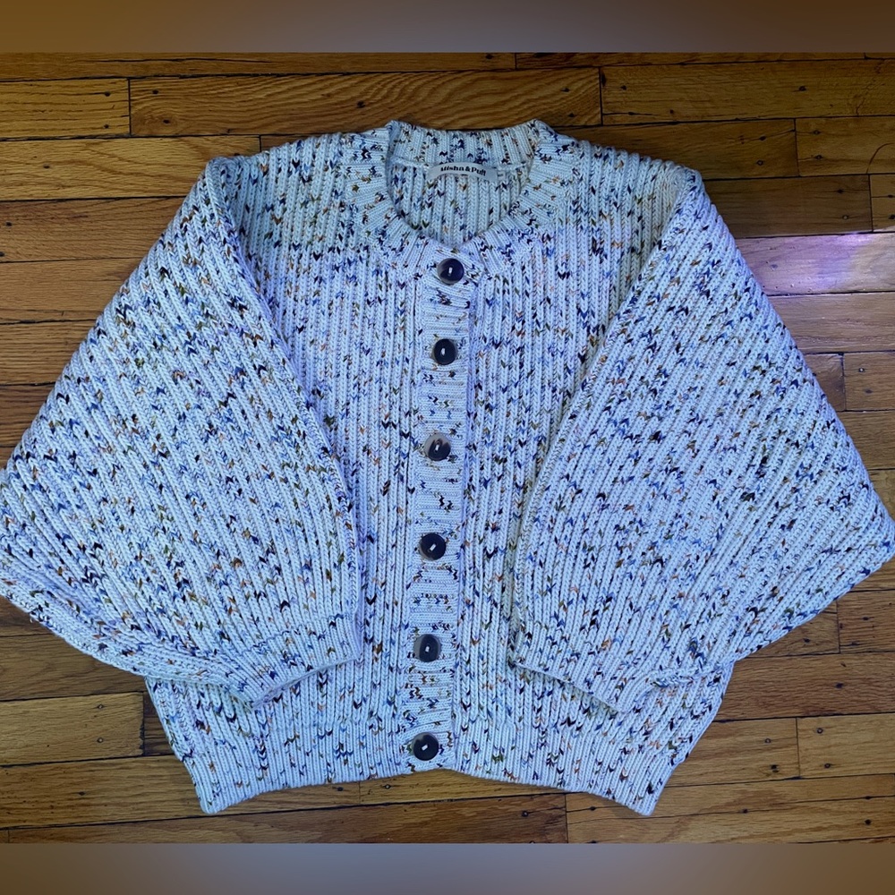Misha & Puff Mini Fisherman Sweater Sea Glass xs/s
